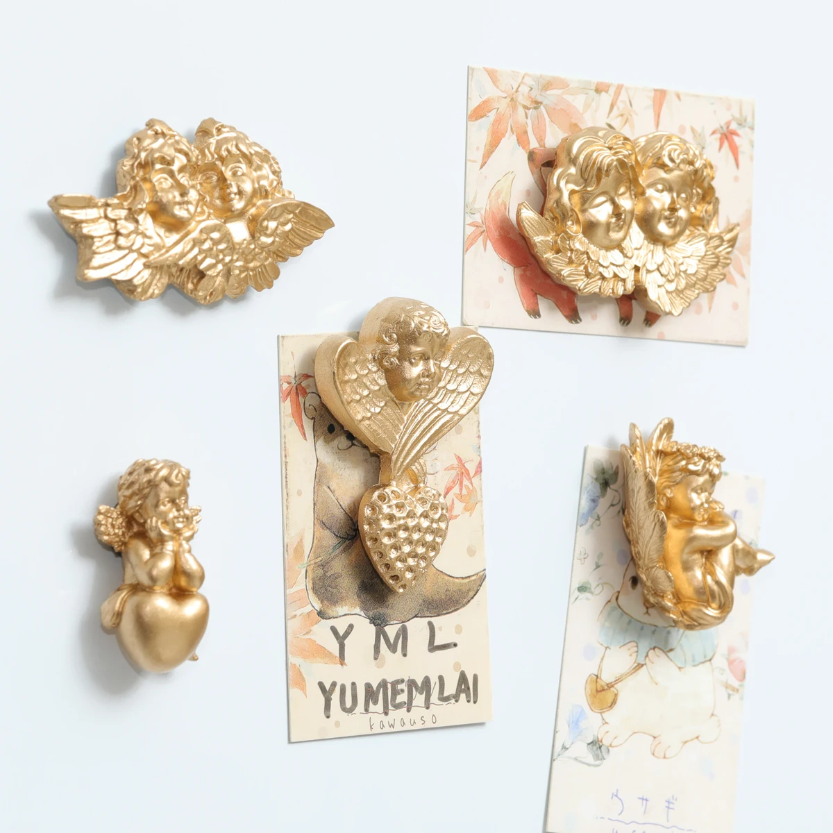 1/5 Pieces/Set, Refrigerator Magnets, Magnets, Refrigerator Magnet Set, Angel Decorations, 3D Refrigerator Magnets, Decorative Magnets, Holiday Gifts, Home Decoration