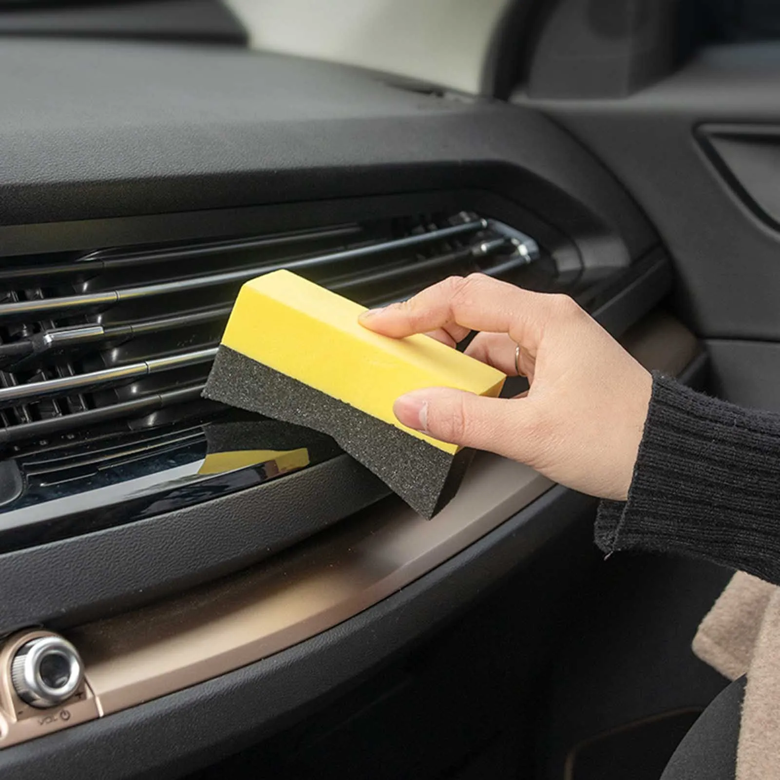 

Car Waxing Polishing Sponge Super Fine Applicator Pads Cleaning Sponge Suitable for Car Interior Cleaning