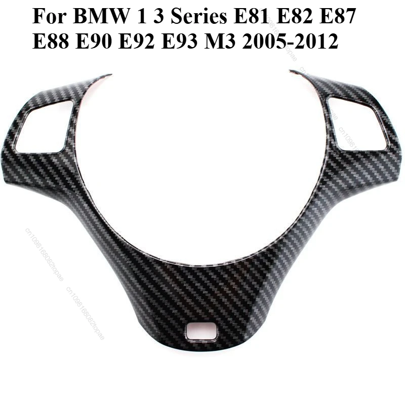 

Upgrade Black Plastic Steering Wheel Trim Cover for BMW 1 3 Series E81 E82 E87 E88 E90 E92 E93 M3 2005-2012