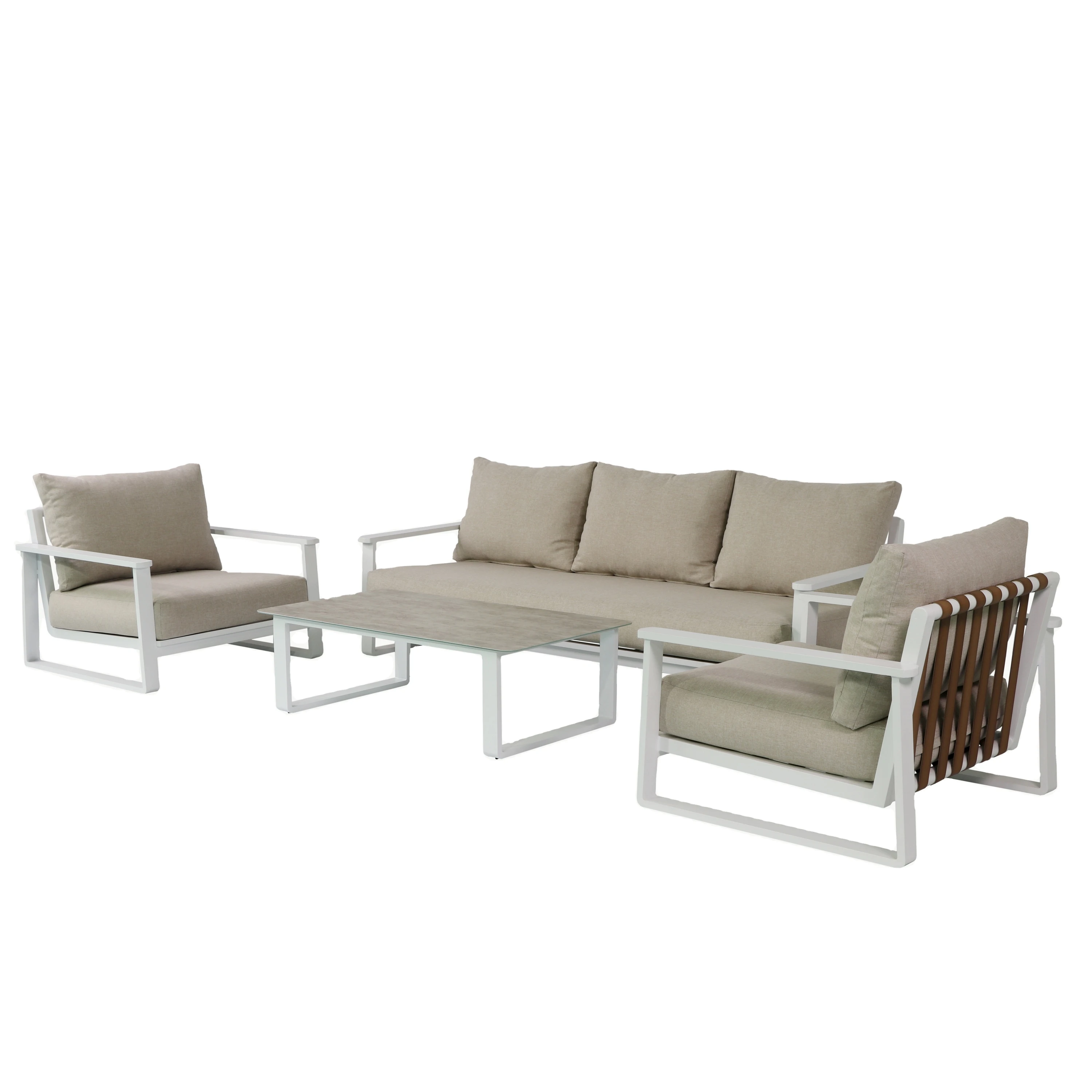 

Modern Design Garden Sofas Outdoor Sofa Set Aluminum Sofa Set Garden Patio Rope Table and Chairs With Cushion