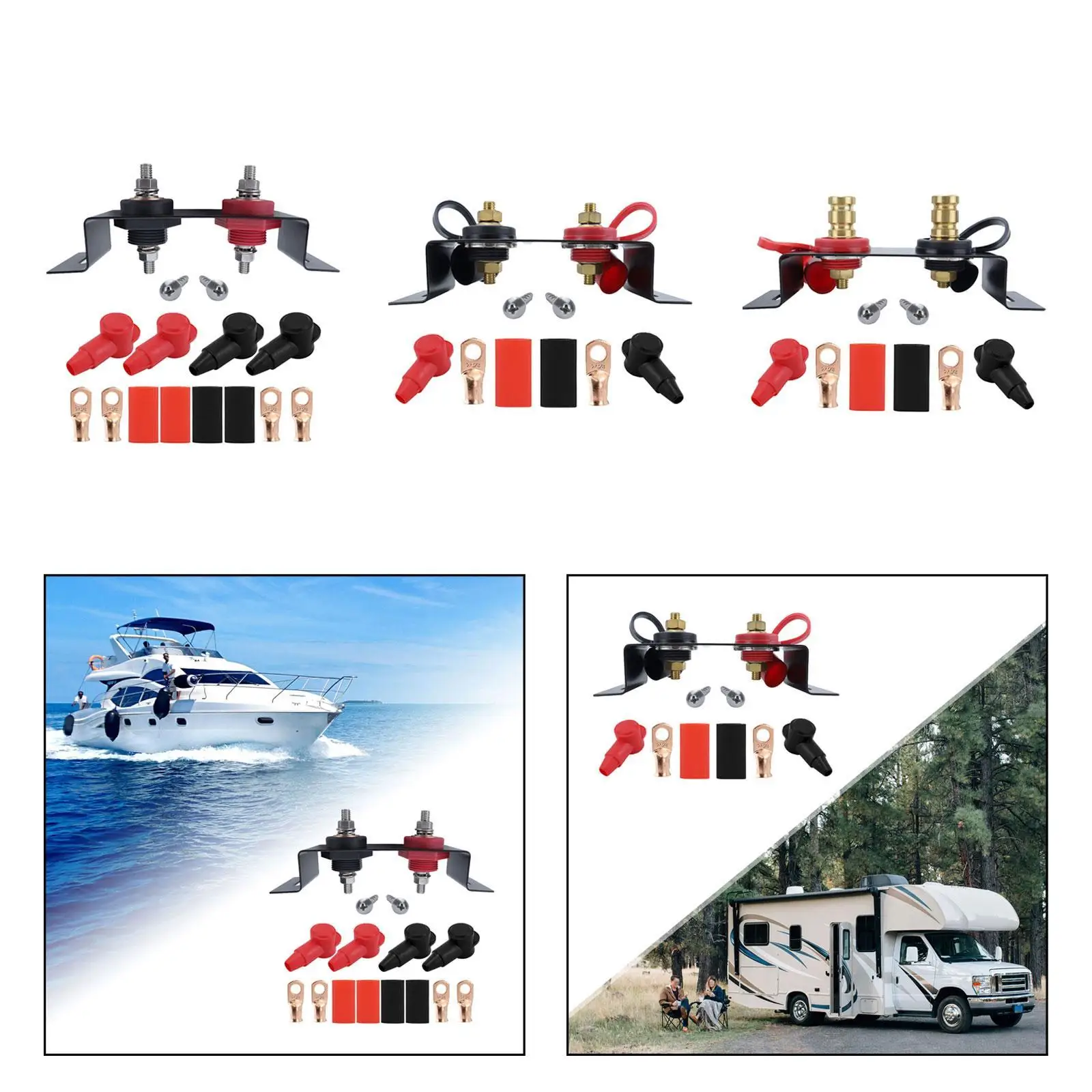 Generic Battery Jump Post Kit Terminals Relocation for Travel Trailers