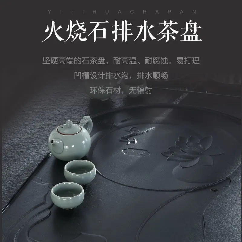 Coffee table living room household tea balcony kung fu coffee table tea  integrated round modern tea  and chair