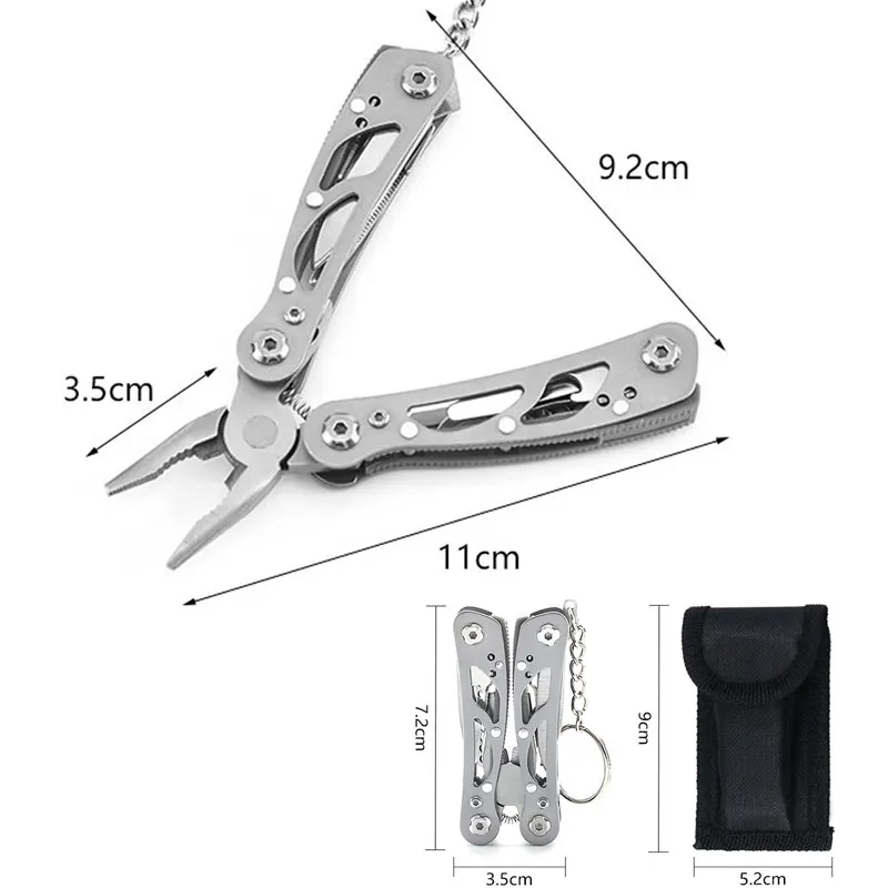 Multifunktion klapp zange Taschen messer Zange Outdoor Camping Überleben Jagd werkzeuge Edelstahl Multi Werkzeug Taschen messer