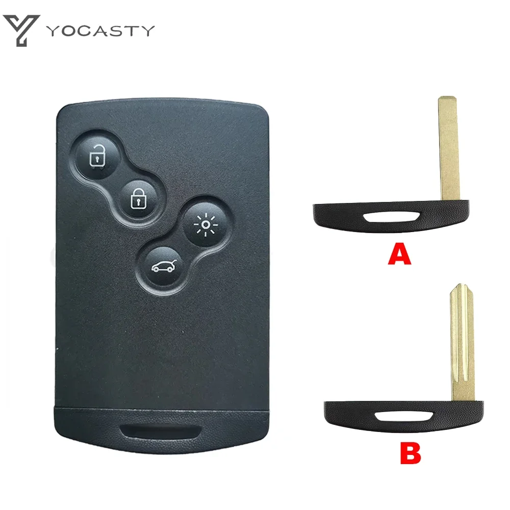 YOCASTY Keyless Smart Key Shell Case For Renault Clio IV Captur Renault Megane III Fluence Laguna III Scenic Koleos Samsung QM5