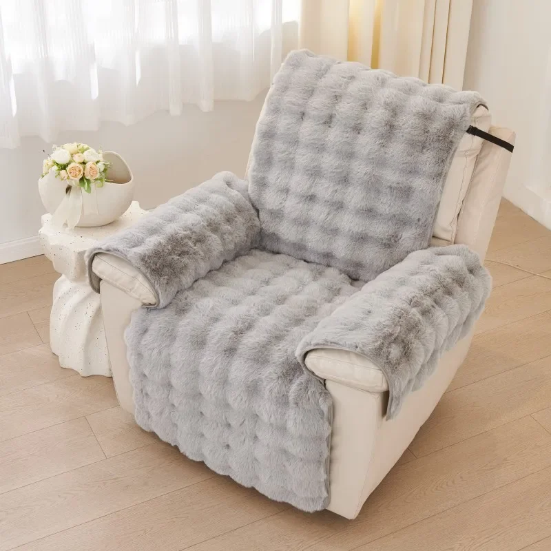 EIFLOY-Plush Recliner Chair Cover 1 Piece, Winter Velvet Armchair Slipcover, Non-slip, for Living Room, Home Decor, Dropshipping