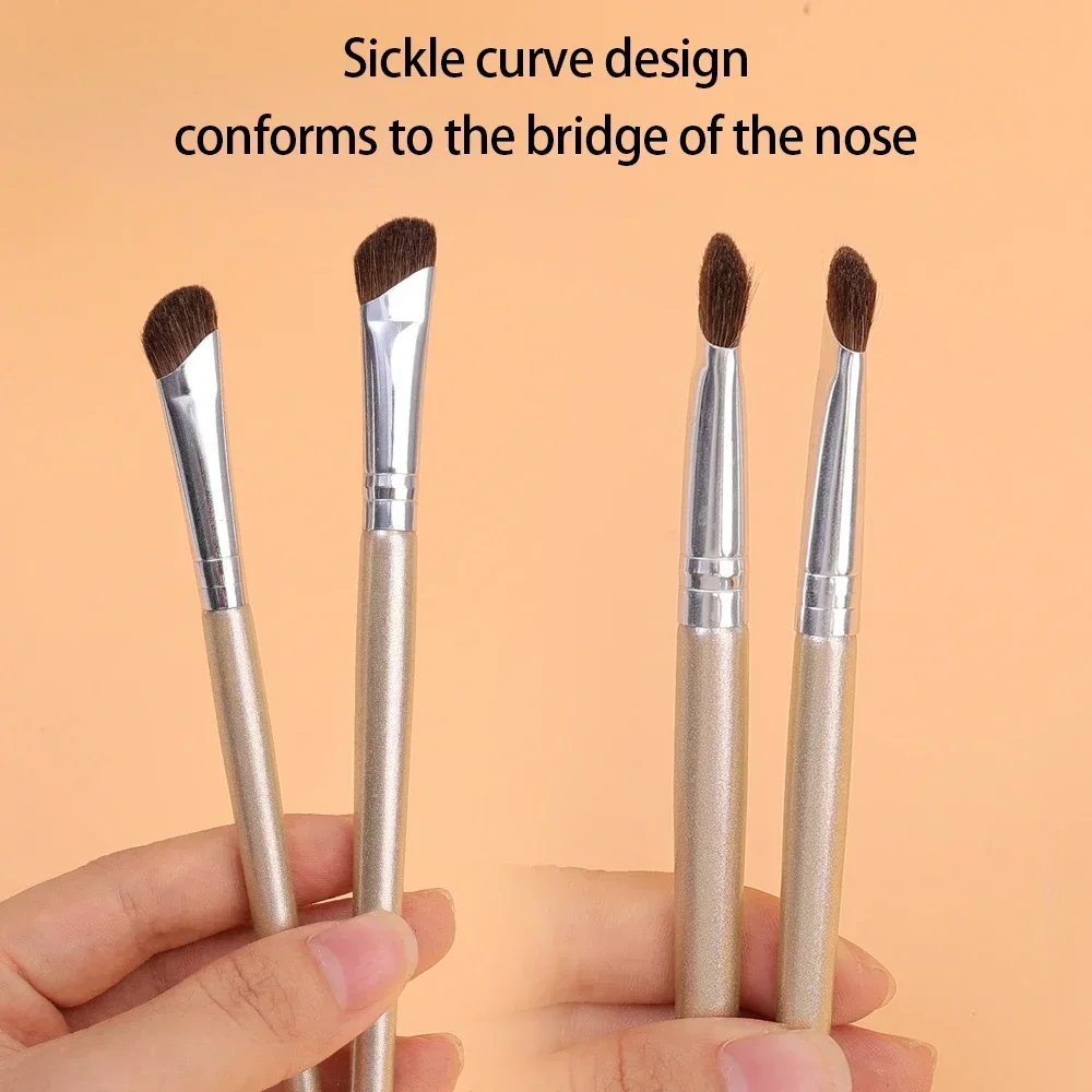 Pinceaux de maquillage pour ombre de nez à angle plat, pinceaux professionnels doux pour contour du nez, outils cosmétiques de beauté professionnels