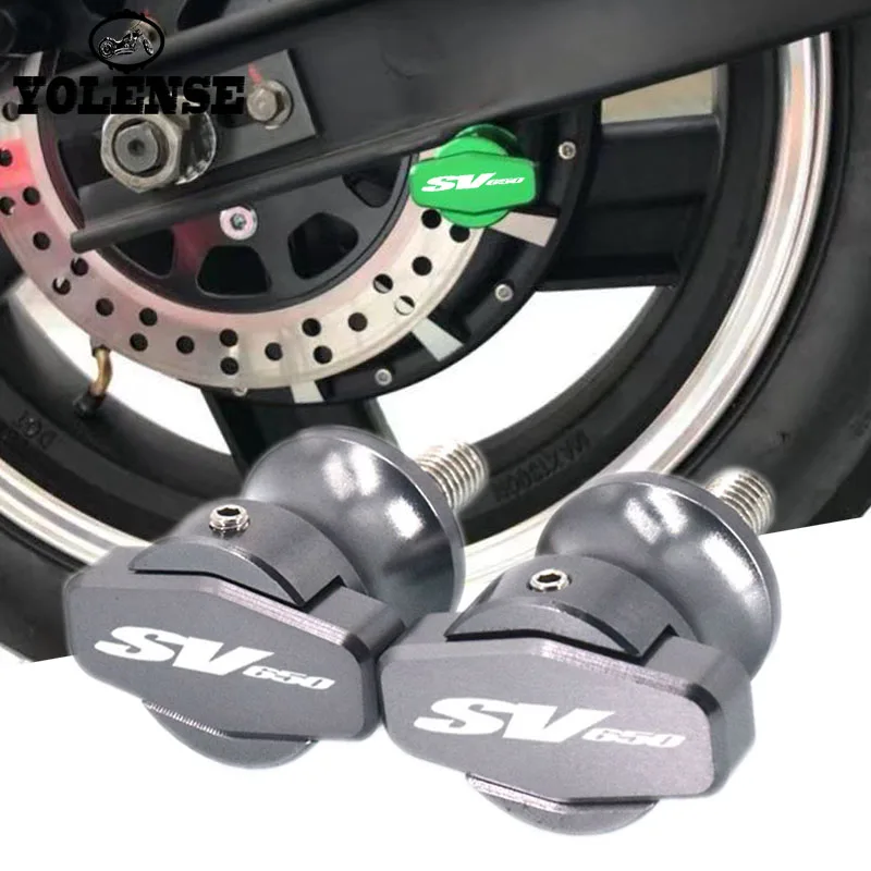 For SV650 SV650S SV 650 650 1000 SV1000 Motorcycle CNC M8 Swingarm Sliders Spools Paddock Stand Bobbins