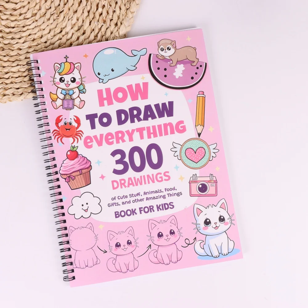 คู่มือการวาดภาพ: 300 งานวาดภาพแสนสนุก คู่มือทีละขั้นตอนสําหรับศิลปินหนุ่ม - ของขวัญวันเกิดหรือวันหยุดที่สมบูรณ์แบบ