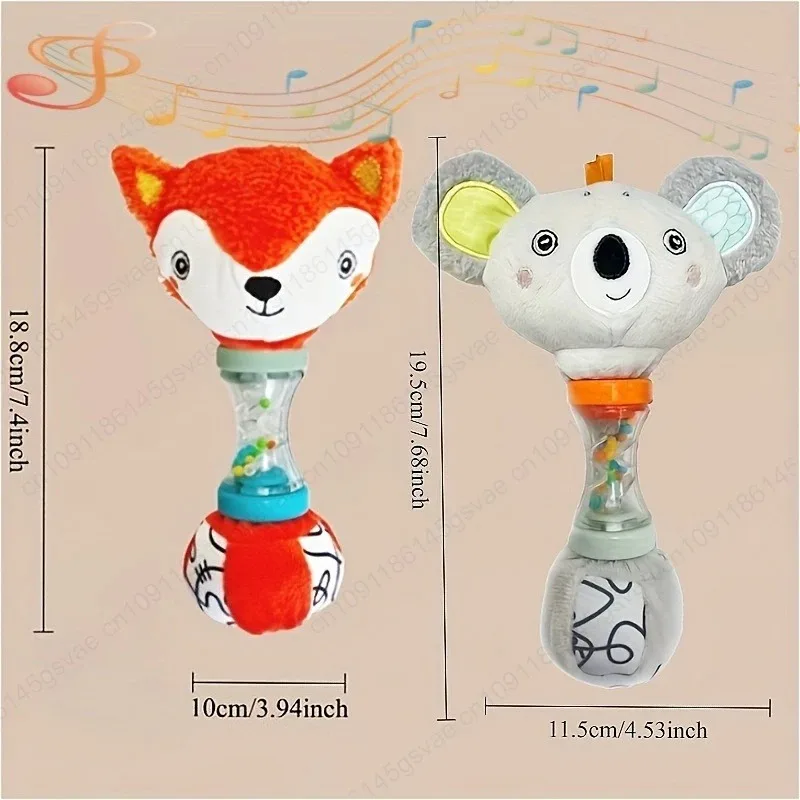 Baby-Rasselspielzeug für 0–6 Monate – sensorischer Beißring und Greif-Trainingsstab, Entwicklungsspielzeug für Neugeborene, Handgerät für die frühe Babybildung