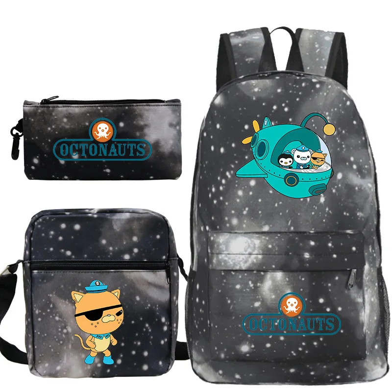 Imagem -04 - Desenhos Animados o Octonauts Mochila Bonito Bookbag Meninas Meninos Octonauts Escola Mochilas Crianças Diário Peças Conjunto Schoobags