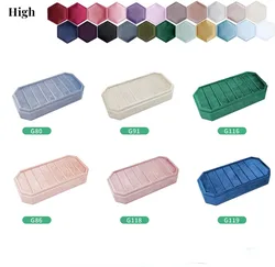 Rings Holder with Lid Jewelry Storage Container Finger Rings Stand Rings Box Velvet for Dress Tables Cabinets Women Girls Drawer