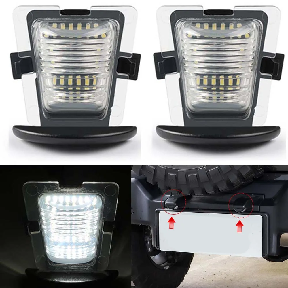 

Car White LED Rear Bumper Trunk Number License Plate Light Lamp Bulb For Jeep Wrangler JK 2007-2018 Jeep Wrangler JL 2019-2020