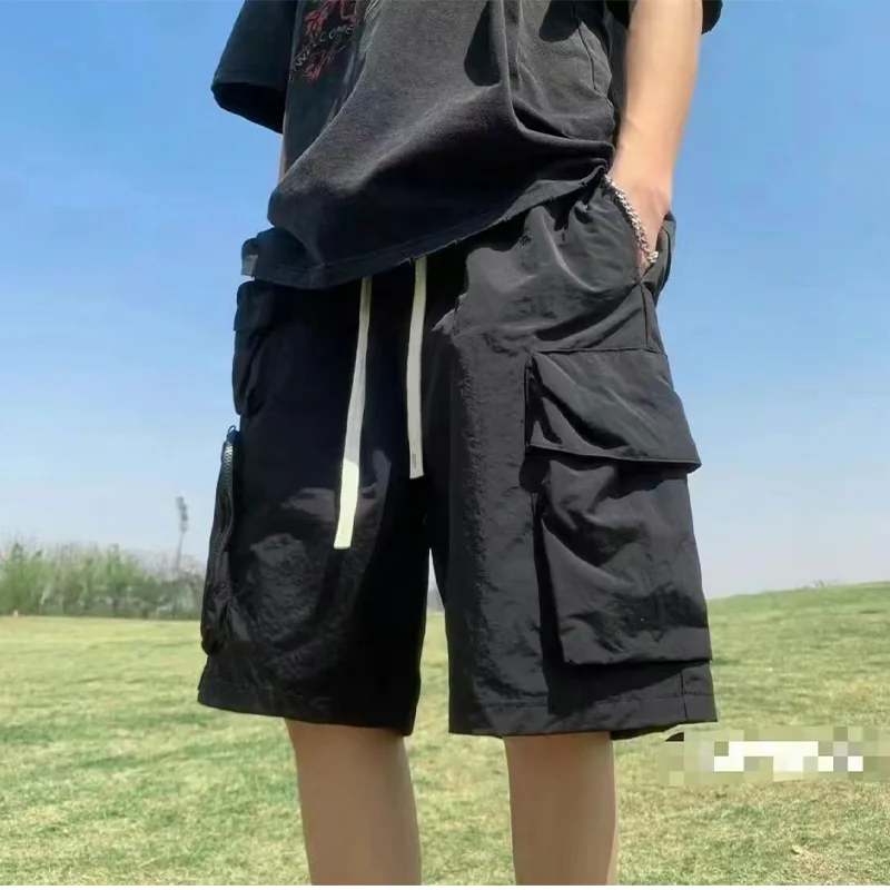 2024 New Summer Cargo Shorts Men Fashion Trendy Outdoor Mens Sports Leisure Loose Shorts Thin Versatile Capris Clthing