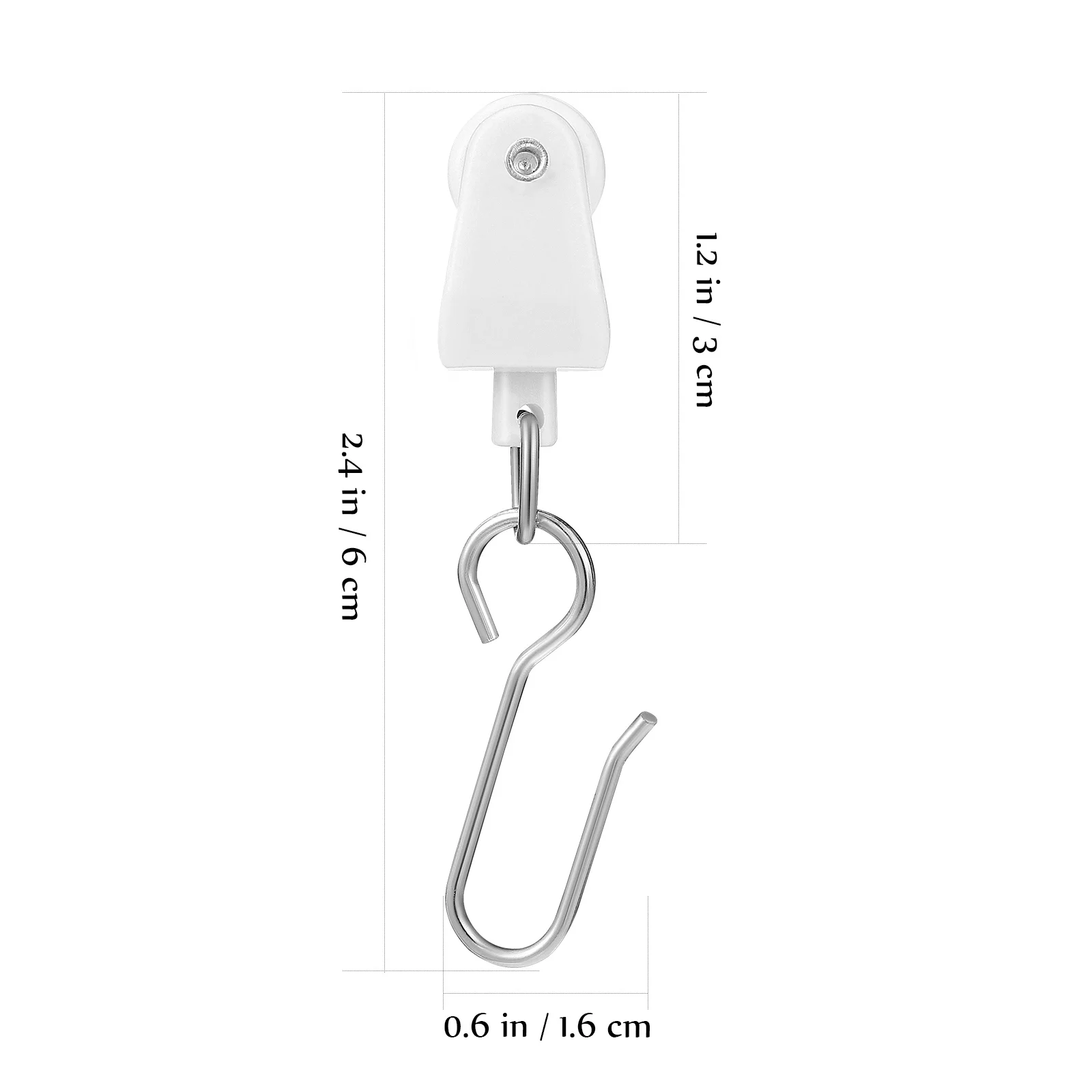 

30Pcs Curtain Track Rollers with Hooks Plastic Iron Gliders Smooth Sliding Easy Install Curtains Track Accessories