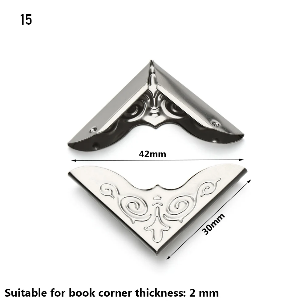 4Pcs DIY Decoration Menus Book Metal Corners Photo Albums Scrapbook Accessories Book Corner Protector