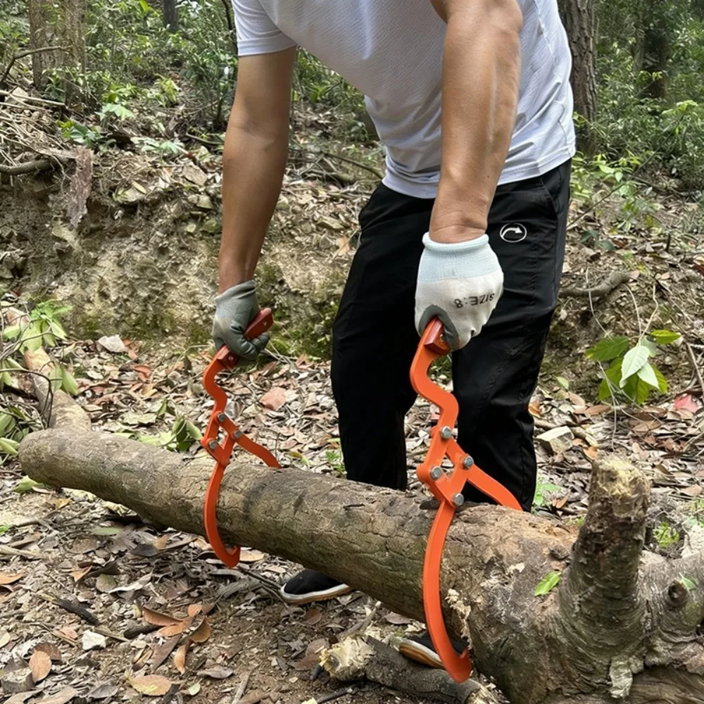 Steel Timber Grabber Claw for Wood Handling Heavy Duty Log Lifting Tongs Logging Tool Moving and Transporting Firewood