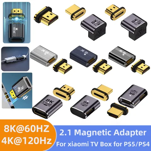 8K HDMI-Compatible 2.1 Magnetic Adapter HDMI-Compatible Magnetic…