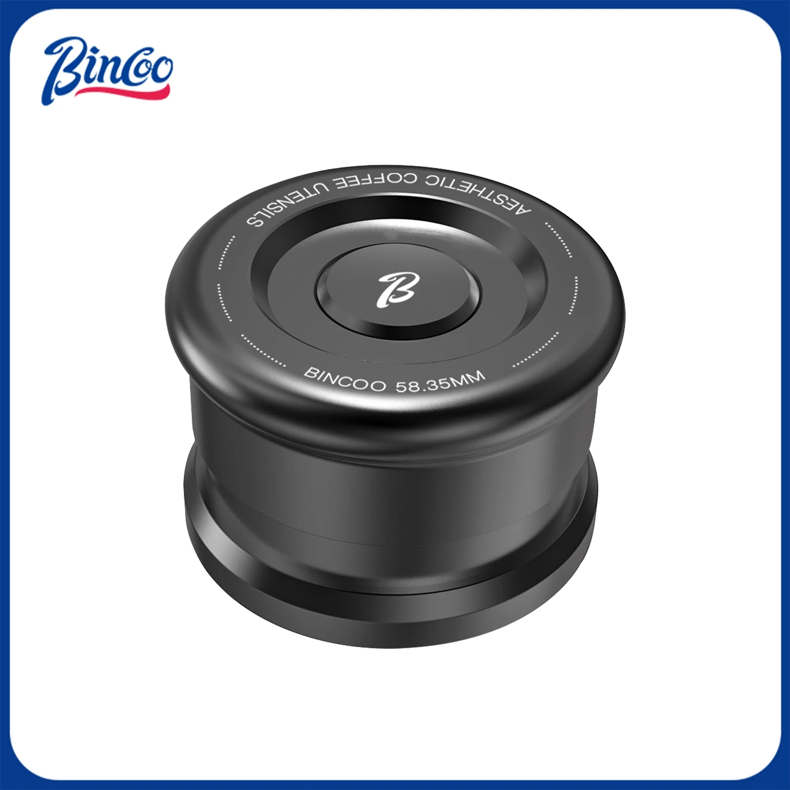

Bincoo Premium 58mm Magnetic Coffee Leveler Self Gravity Cyclone Design with 6 Concealed Magnets Even Grounds Distribution
