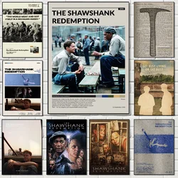 The Shawshank Redemption Poster Self-adhesive Art Waterproof Paper Sticker Coffee House Bar Room Wall Decor