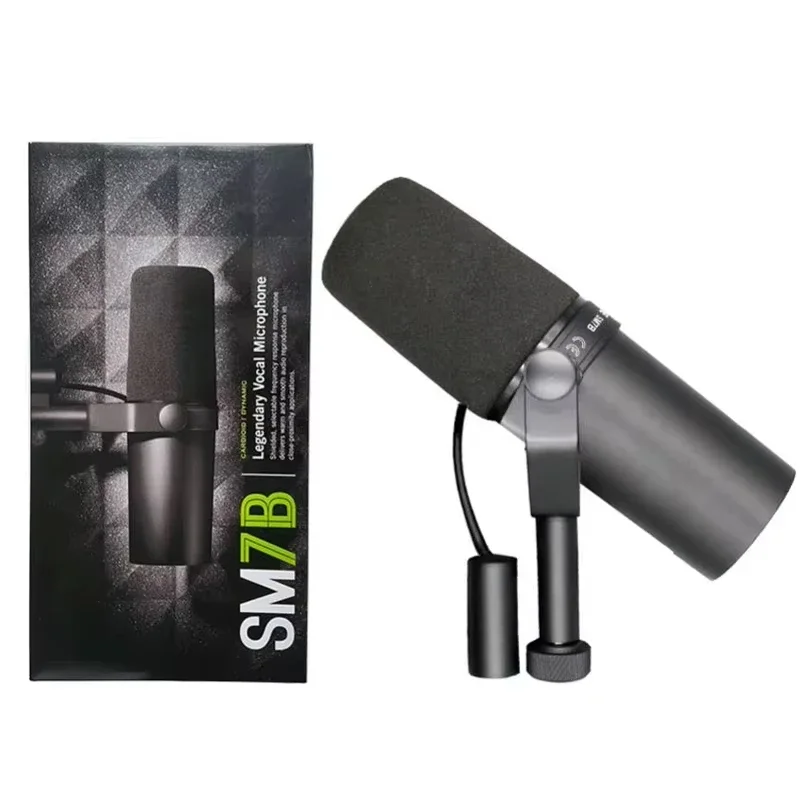 Picture 7: SM7B Style Dynamic Microphone XLR Broadcast Mic for Podcast Streaming Voice Over Studio Recording Home Studio Live Performance