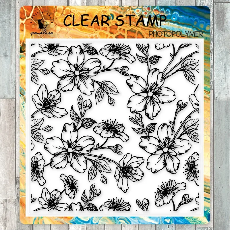 Tampons en silicone transparent pour scrapbooking, carte, album, journal intime, décoration, stylet abstrait, éclaboussures d\'encre