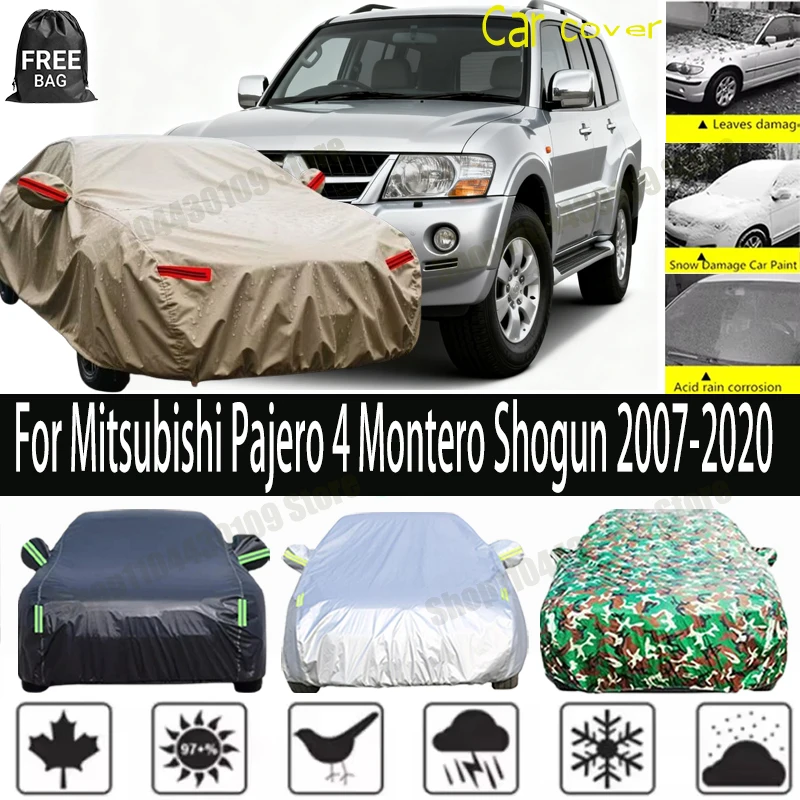

For Mitsubishi Pajero 4 Montero Shogun 2007-2020 Car Cover Waterproof All Weather Outdoor Full Car Sun Protection Cover