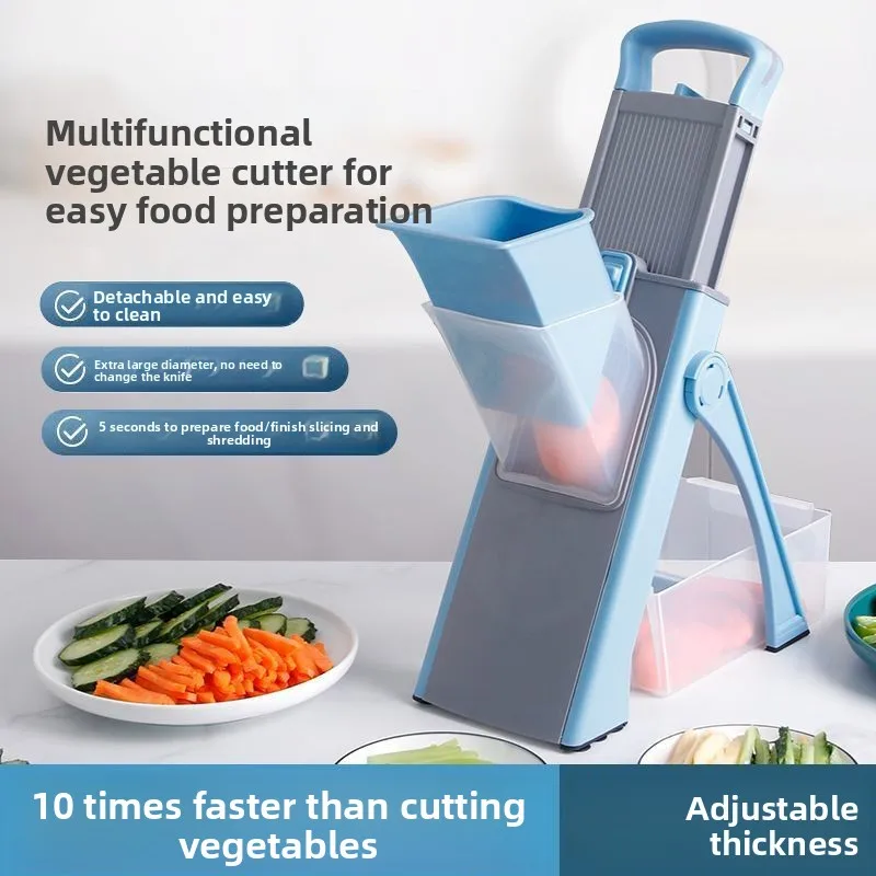 Multifunctional vegetable cutting artifact with pick- box, potato shredded shredded, household slicing wiper, kitchen slicer