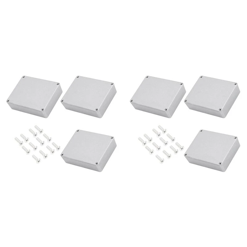 T22C 6PCS 1590BB Guitar Pedal Enclosure Aluminum Diecast Stomp Box Case Toggle Switch Box 120X94.5X34mm