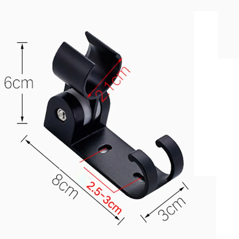 Хромированный и черный алюминиевый держатель для душа, настенный кронштейн для ручного душа
