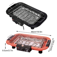 US Plug Indoor Smokeless Electric Barbecue Grill Korean Style Multi-Function Roasting Skillet Folding BBQ Pan Home BBQ Tool
