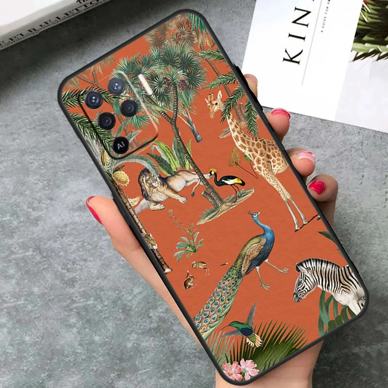 Funda de Arte de jirafa para OPPO, A57S, A54S, A96, A76, A16, A5, A9, A53, A15, A54, A74, A94, A78, A98, A17, A77, A52, A72, A93