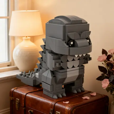 208pcs MOC Toho Godzilla BrickHeadz Model Building Blocks Architecture Christmas Gift Toy Idea Education Collection Birthday Art