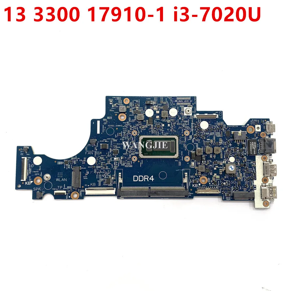 For DELL Latitude 13 3300 Laptop Motherboard 17910-1 With i3-7020U CPU CN-0RV5W4 Notebook Mainboard 100% Working