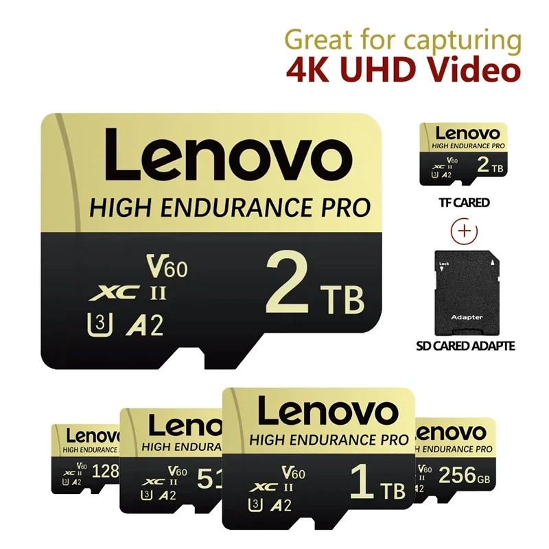 Lenovo High Speed Micro TF SD Card 2TB Mini Memory Card 1TB 512GB Real Capacity Cartao De Memoria 128GB For Nintendo Switch Xbox