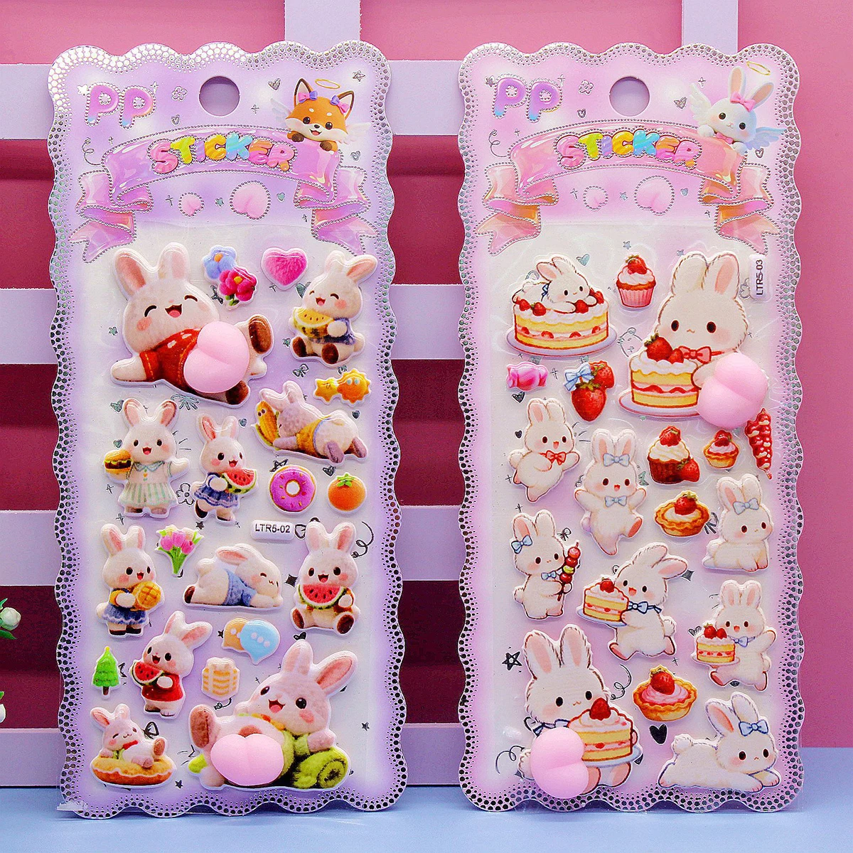 3Pcs Funny Creative Happy Buttocks Stickers Soft Pinched Decals Cute DIY Mobile Case Decorative Handbook Sticker