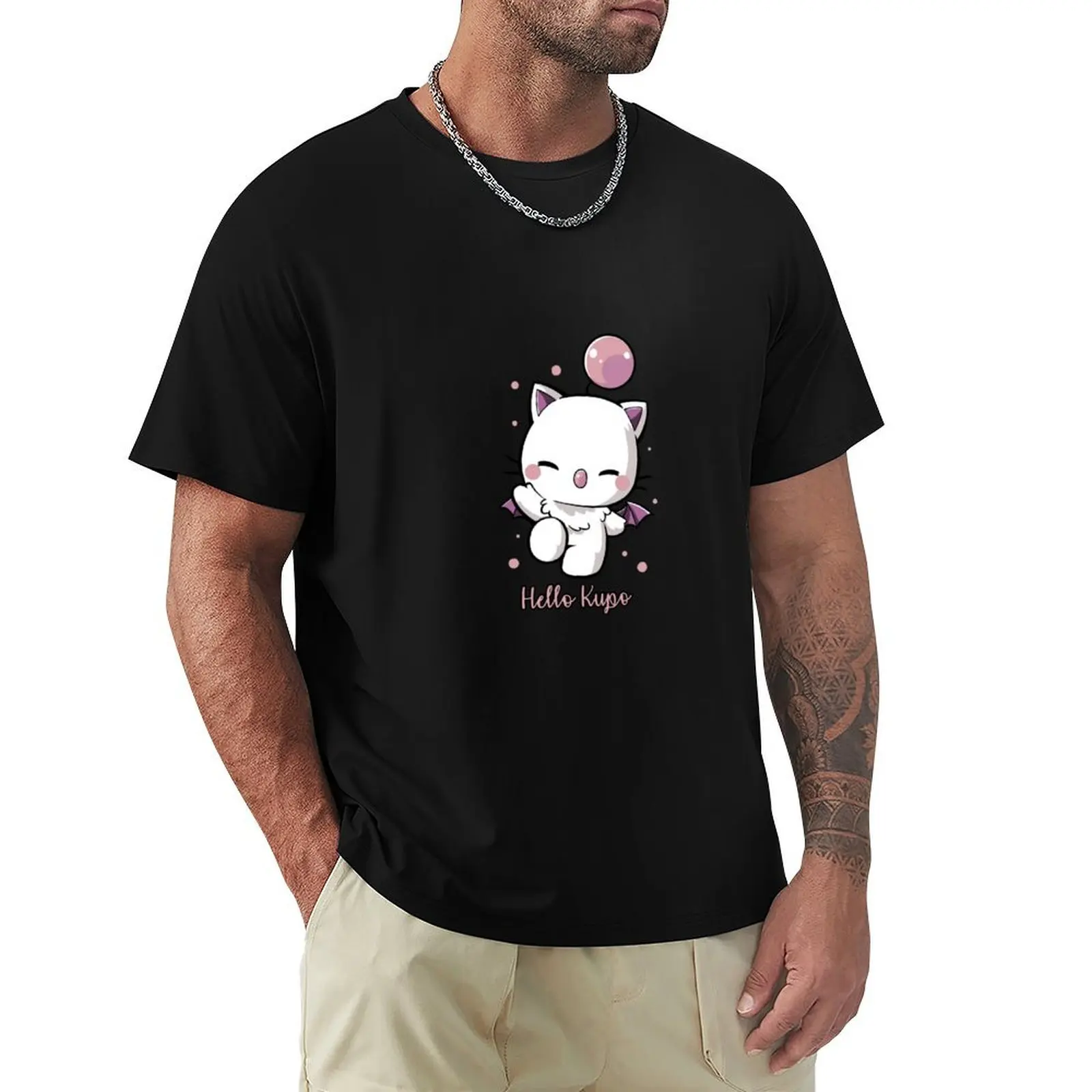 

Hello Kupo T-Shirt plus sizes Clothing anime figures luxury clothes men