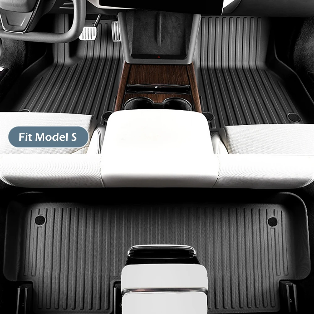 Für Tesla Model S Plaid 3D-Material Kofferraumauskleidung Allwetter-Autoteppiche Rutschfeste Kofferraummatte Bodenteppiche Maßanfertigung 2021-2024 – Detail 4