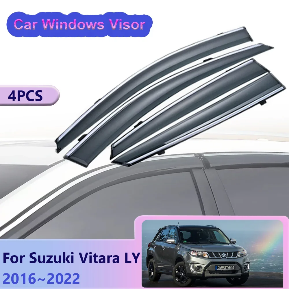 

Car Windows Visor for Suzuki Vitara Escudo LY Hybrid S 2016~2022 Vent Smoke Covers Sun Rain Guards Deflector Exterior Accessorie