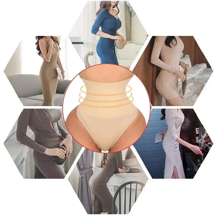 Bragas con Control de barriga de cintura alta para mujer, Tanga, moldeador de bragas, ropa interior adelgazante, levantador de glúteos, moldeador de vientre, moldeador de cuerpo breve