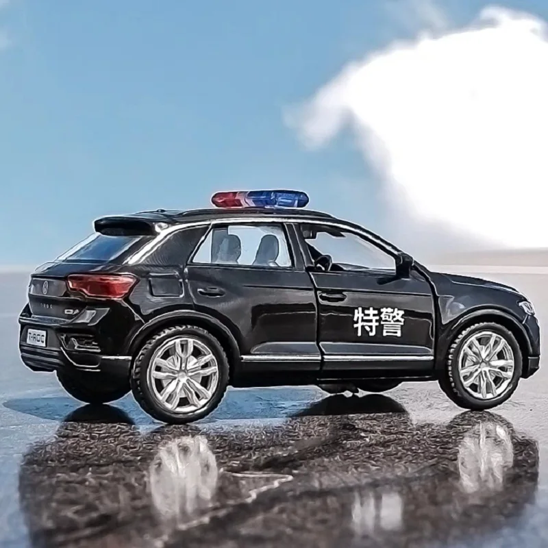 5 Inch Metal Car Chinese Police Car M5 Ford Mustang Simulation Diecasts & Toy Vehicle RMZ city 1:36 Alloy Model Gifts For Kids