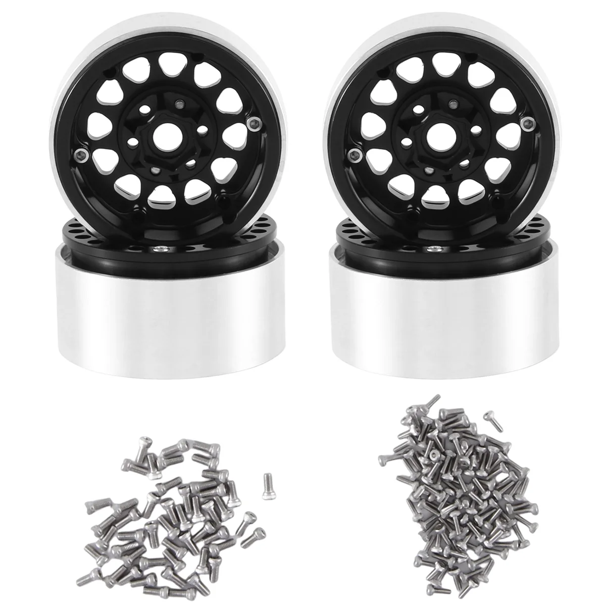 

4PCS 1.9 Inch Metal Beadlock Wheel Hub Rim for 1/10 RC Crawler Car Axial SCX10 Traxxas TRX4 RC4WD D90 MST Redcat Gen8,2