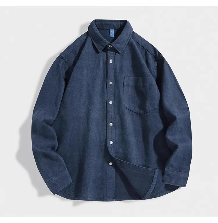 

Мужская повседневная куртка с длинным рукавом, утепленная, свободного кроя, весенне-осенняя верхняя одежда, винтажная рабочая одежда, модный бренд, дышащая, комфортная