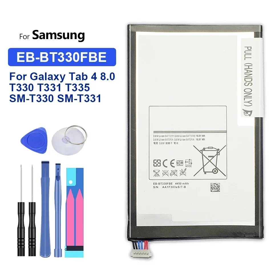 Tablet Battery For Samsung GALAXY Tab 4 T330 SM T331 T331C T335 4450mAh EB-BT330FBE