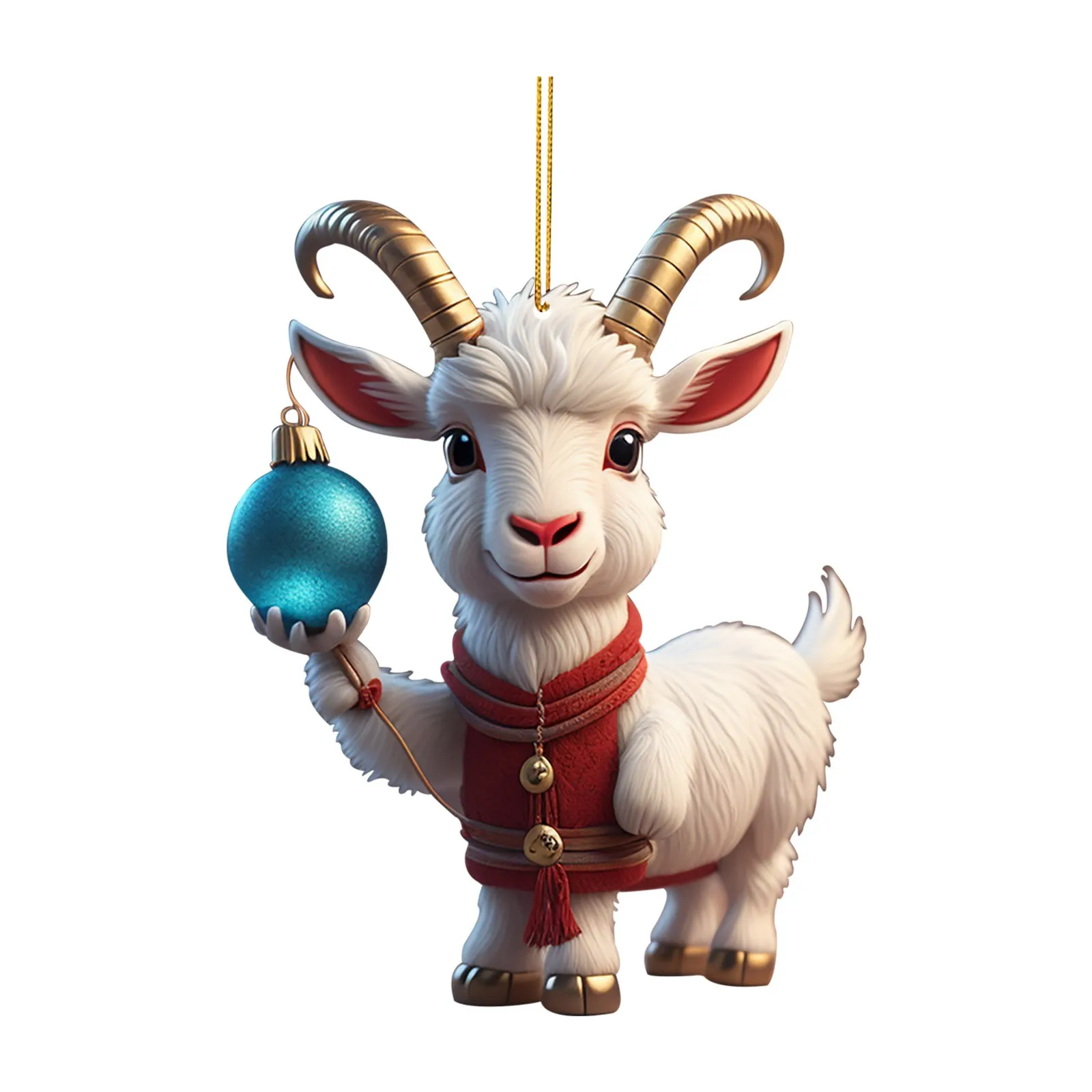 Christmas Cute Goat Home Party Decor Christmas Tree Ornaments For Home Xmas Decoration Party Supplies