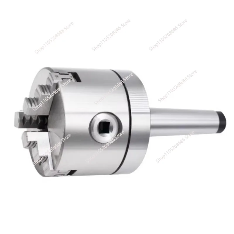 Fixed chuck No. 2 No. 3 taper handle three-jaw chuck 80 100 125 tail thread hole