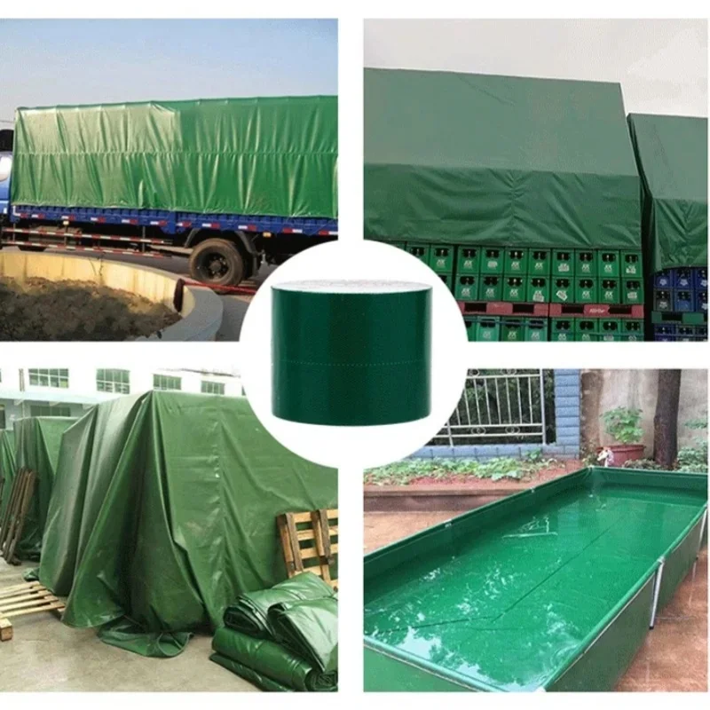 Cinta autoadhesiva fuerte para reparación de lona de camión, cintas de lona de Material de polietileno duradero, impermeables, de fijación rápida, para grietas y agujeros