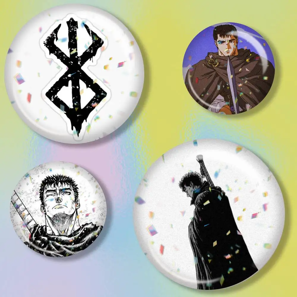 Anime B-Berserk-S  Brooch Metal Badge Brooch, Fashion Decorative Pins for Hat Bag Clothing Decoration Gift