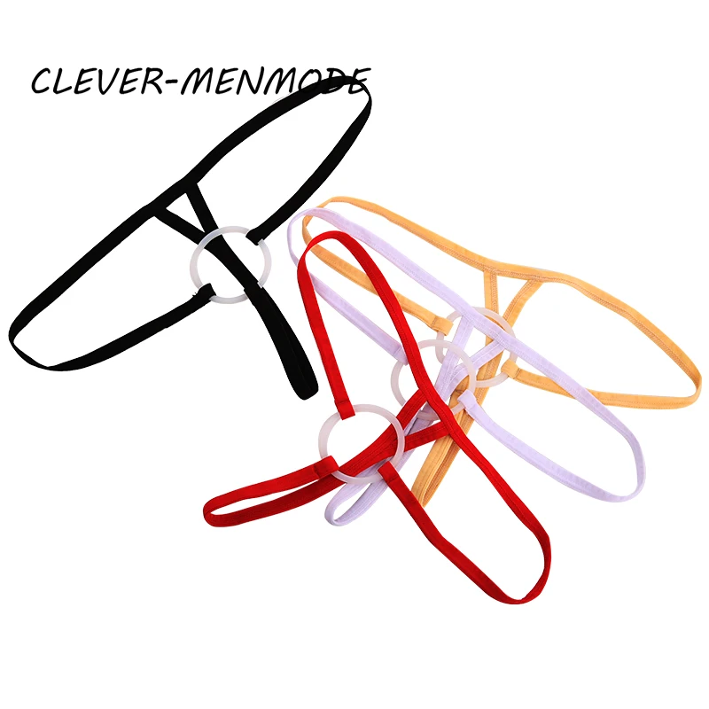 ملابس داخلية مثيرة للرجال من CLEVER-MENMODE ملابس داخلية مثيرة مفتوحة المنشعب فتحة القضيب ملابس داخلية على شكل حرف G ملابس داخلية مفرغة بدون حمالات على شكل حرف T من الخلف