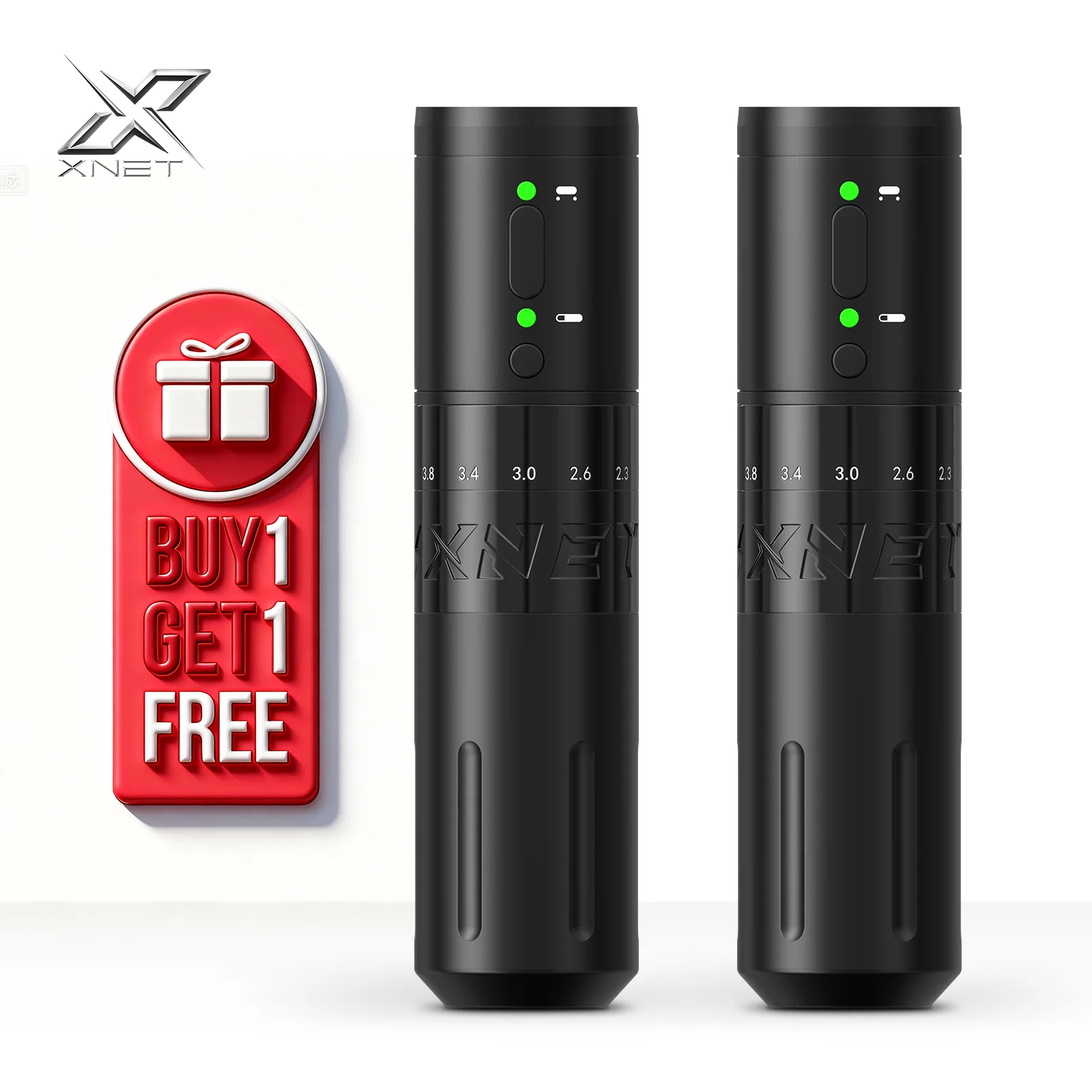 

XNET E1 Wireless Tattoo Machine Pen Buy One Get One 2.0-4.2 Adjustable Stroke Custom Motor Makeup Microplasty Pen For Tattoo Art