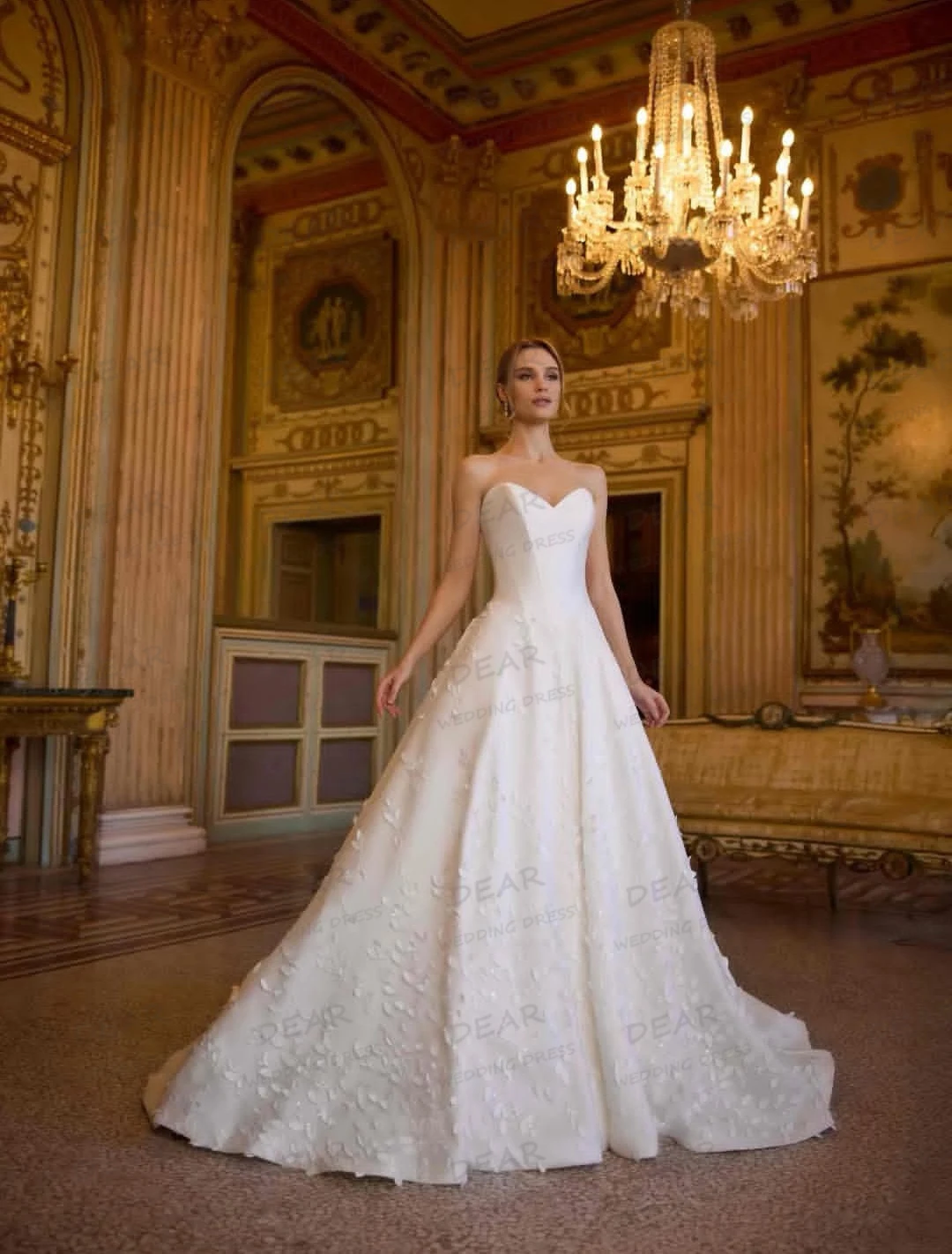 Luxury Wedding Dresses Sexy Sweep Train Women's A Line Fluffy Bridal Gowns Sleeveless Appliques 2026 свадебное платье Customized